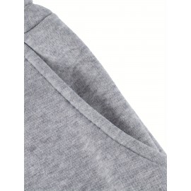 2pcs Women'S Casual Jogger Pants with Pockets - Soft Fleece-Lined, Elastic Waistband, Drawstring, Loose Fit, Solid Color (Black & Gray), Perfect for All Seasons, Comfortable Clothing | Relaxed Fit Pants | Soft Fleece Lining, Jogging Pants