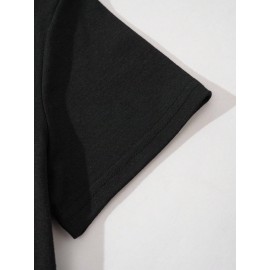 Calvin Women'S Graphic T-Shirt - Psalms 91:11 Inspirational Bible Verse Print, Soft Stretch Round Neck Tee, Breathable Casual & Athletic Wear for Everyday Comfort, All-Season Black Top, Comfortable Clothing | Motivational Apparel | Soft Fabric Tee