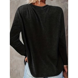 [Christmas Plus Size T-Shirt] Christmas Plus Size Women's Long Sleeve T-Shirt | Black with Pink Merry Christmas Script & Tree Design | Casual Holiday Party Top | Machine Washable Everyday Winter Outfit Essential