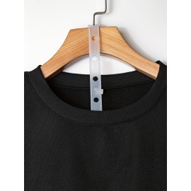 Plus Size, Women's Plus Size Long Sleeve Sweatshirt - Religious Christmas Graphic 