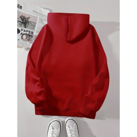 Calvin s Plus Size Oversized Hooded Sweatshirt - Light Grey with Black Letter 'C' & Golden Stripes Print, Cozy Fleece Pullover with Pockets, Women's Autumn Winter Casual Clothing, Autumn Winter Apparel, Comfortable Sweatshirt