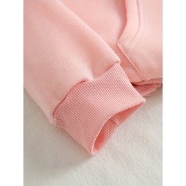 Women'S Casual Hoodie with Alphabet Print, Polyester 100% Knit Fabric, Slight Stretch, Fall/Winter Pullover with Pocket Detail, 220g/m² Weight