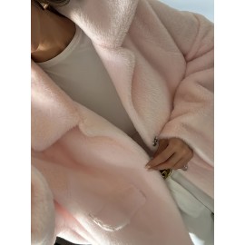 [New Loose Plush Coat] Winter Style Women's Fashion New Loose Plush Coat Top Jacket